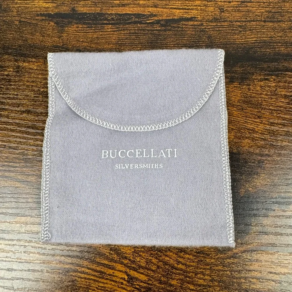 Buccellati Silversmiths Jewelry Storage Pouch Gray Soft Travel Case Holder